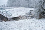 Rybník Pod Tymákovem ve sněhové peřině