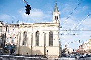 Kostel Sboru Karla Farského v Plzni poznamenal konec války