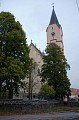 Náměstí a kostel v Bavorově 14. 10. 2015