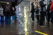 Ledové sochy na plzeňském náměstí 27. 1. 2018