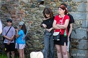 Prohlídka hradu, zámku a galerie Klenová, skupinové fotografování