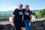 Prohlídka hradu, zámku a galerie Klenová, skupinové fotografování