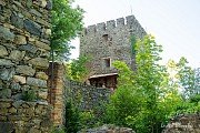 Prohlídka hradu, zámku a galerie Klenová, skupinové fotografování